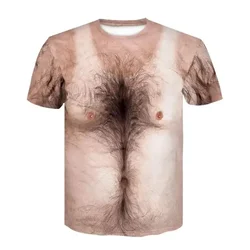 Fashionable and Lnteresting Muscle Pictures For Men's T-Shirts Trend Digital Printing Casual Round Neck Short Sleeved Tops