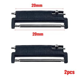 Watch Band Adapter Set with Quick Release Pins - Versatile Spring Bar Connectors (2 Pack) (Black 20mm - 20mm)