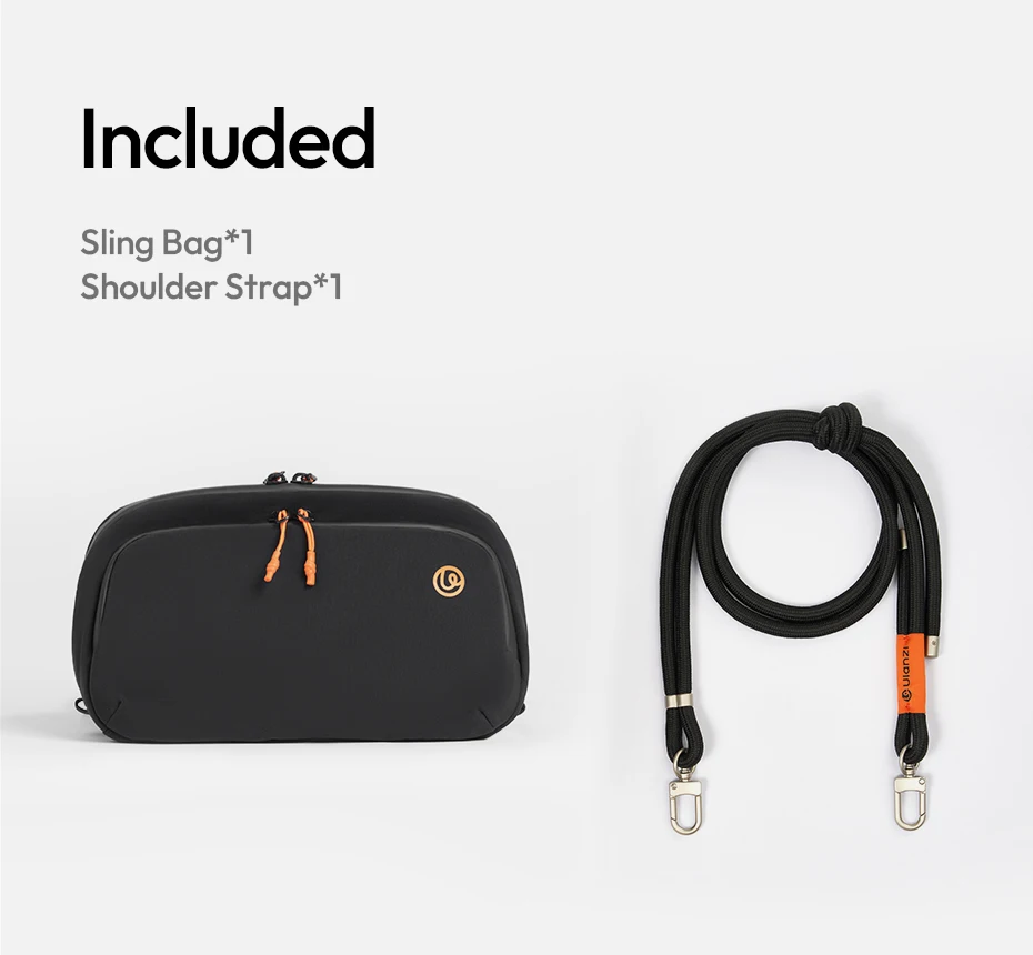 TechLite Sling Portable Cross-body Bag for Smartphone Mini Mic Action Camera for