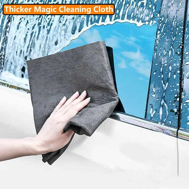 2/5 db Vastagabb Mágikus Tisztító Kendő Nevés Nincs Vízjel Üveg Tiszta Szerszám Mikroszálas Rongy Gyorsan Mosó Törölköző Padló