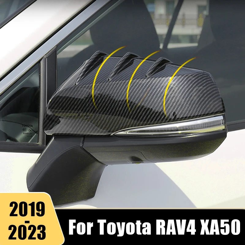 

Car Side Mirror Cover Trim Sticker Auto Rearview-Mirror Accessories For Toyota RAV4 XA50 2019 2020 2021 2022 2023 RAV 4 XA 50