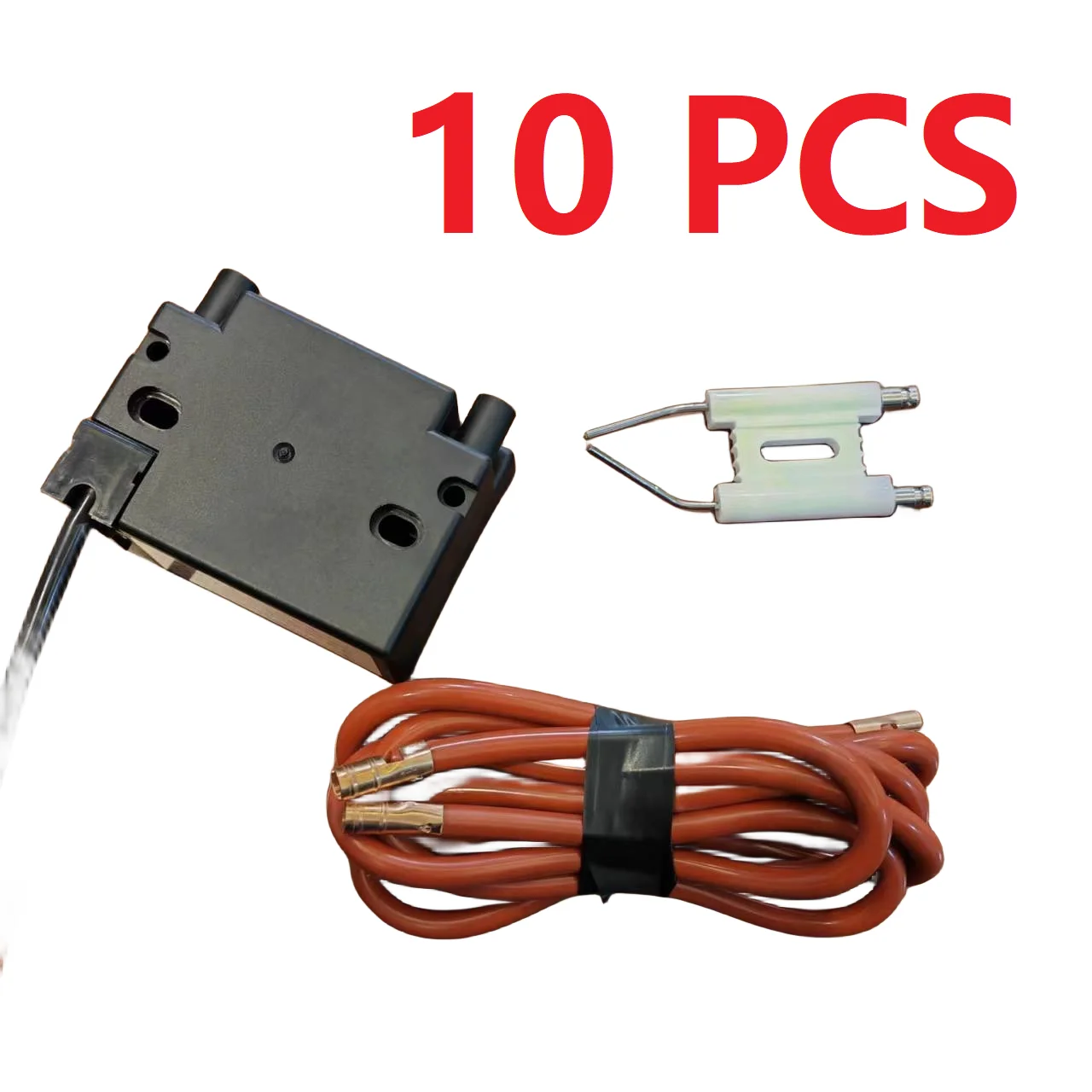10 PCS High-Voltage XT15AL Ignition Transformer with Spark Needle and Wire-Ideal for Oil Burner Ignition, 220V Input and 15KV