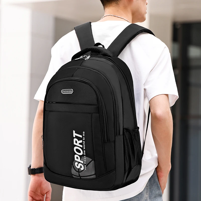 Large-capacity backpack - travel backpack with laptop compartment and padded shoulder strap - equipped with zipper closure and s