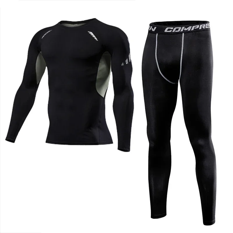 Men Clothing Sportswear Gym Fitness Compression Suits Running Set Sport Outdoor Jogging Quick Dry Tight  Ropa Deportiva 4