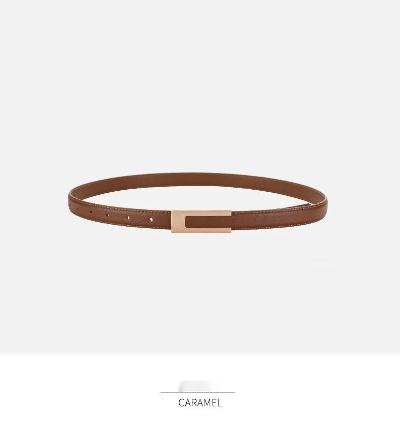 Ceinture fine en cuir pour femme ceinture polyvalente pour robe_voghion.com