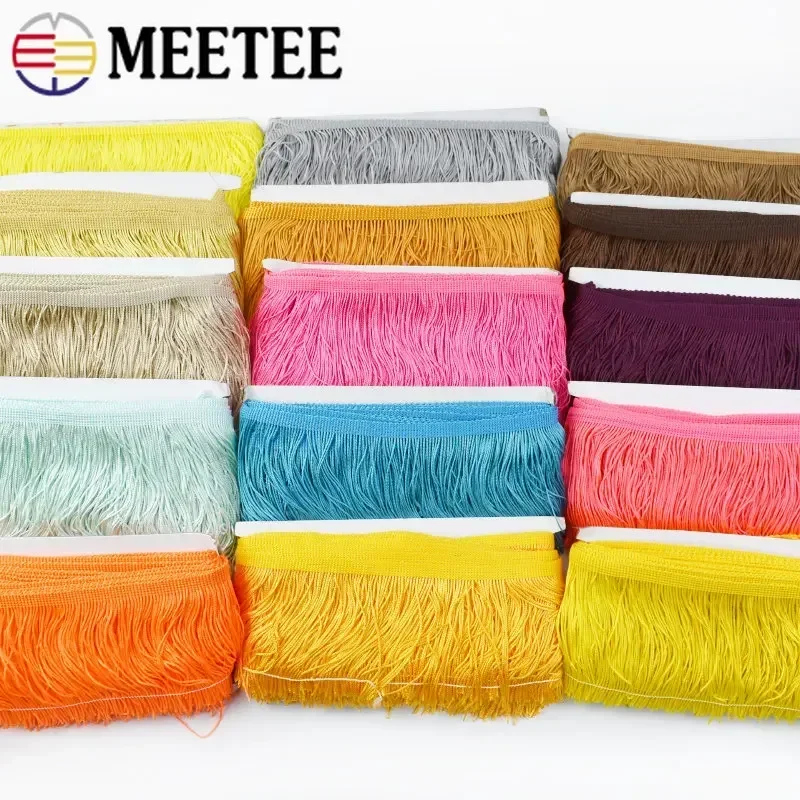 Polyester Tassel Fringe Trim Lace Ribbon DIY Latin Dress Fringes Garment Decor Curtain Sewing Accessories 10Meters