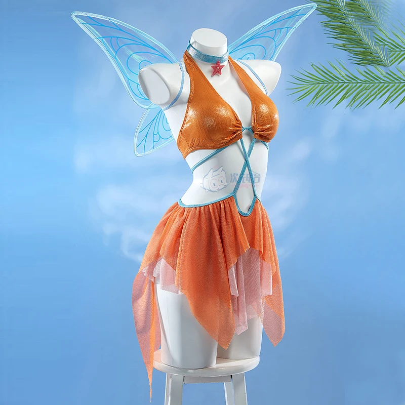 green emerald velvet dress Winx Club Bloom Women Carnival Halloween Cosplay Costume
