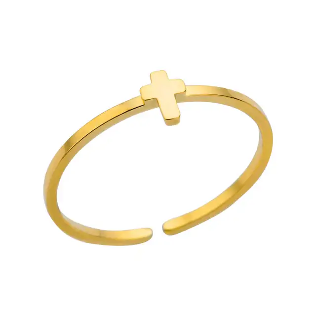 Bagues en acier inoxydable 316L pour femmes, couleur or réglable, petite étoile ouverte, bijoux féminins, cadeaux de mariage, nouvelle tendance