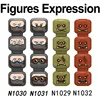 MOC Accessories Head Building Blocks Female Male Figures Parts Creative Face Laugh Cry Angry Cute Expression Mini Bricks Toys 3