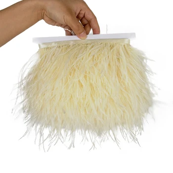 Nastro di Piume di Struzzo Soffici 1M 2M 5M 10M 8-10cm per Abiti da Sposa, Fai da Te, Cucito, Artigianato, Decorazioni per Costumi