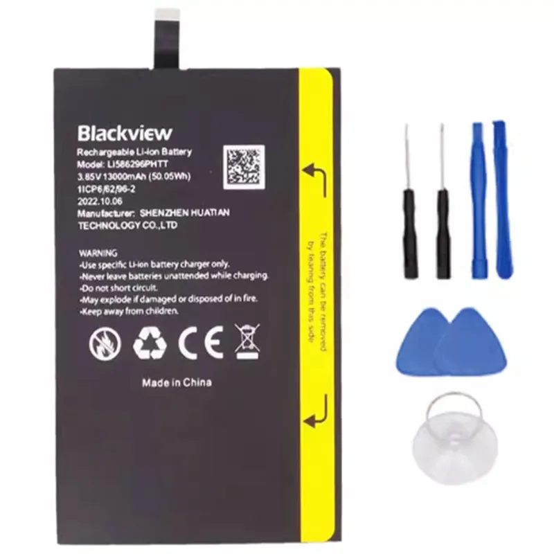 

YCOOLY 100% Original Battery for Blackview BV7100 battery 13000mAh Long Standby Time For Blackview Li586296PHTT Battery