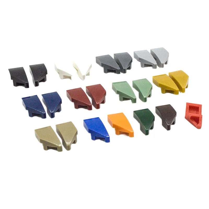 

10PCS Plate Brick Assembles Particles 29120 Wedge 2x1 with Stud Notch Left Right Building Blocks Parts Toys For Children Gift