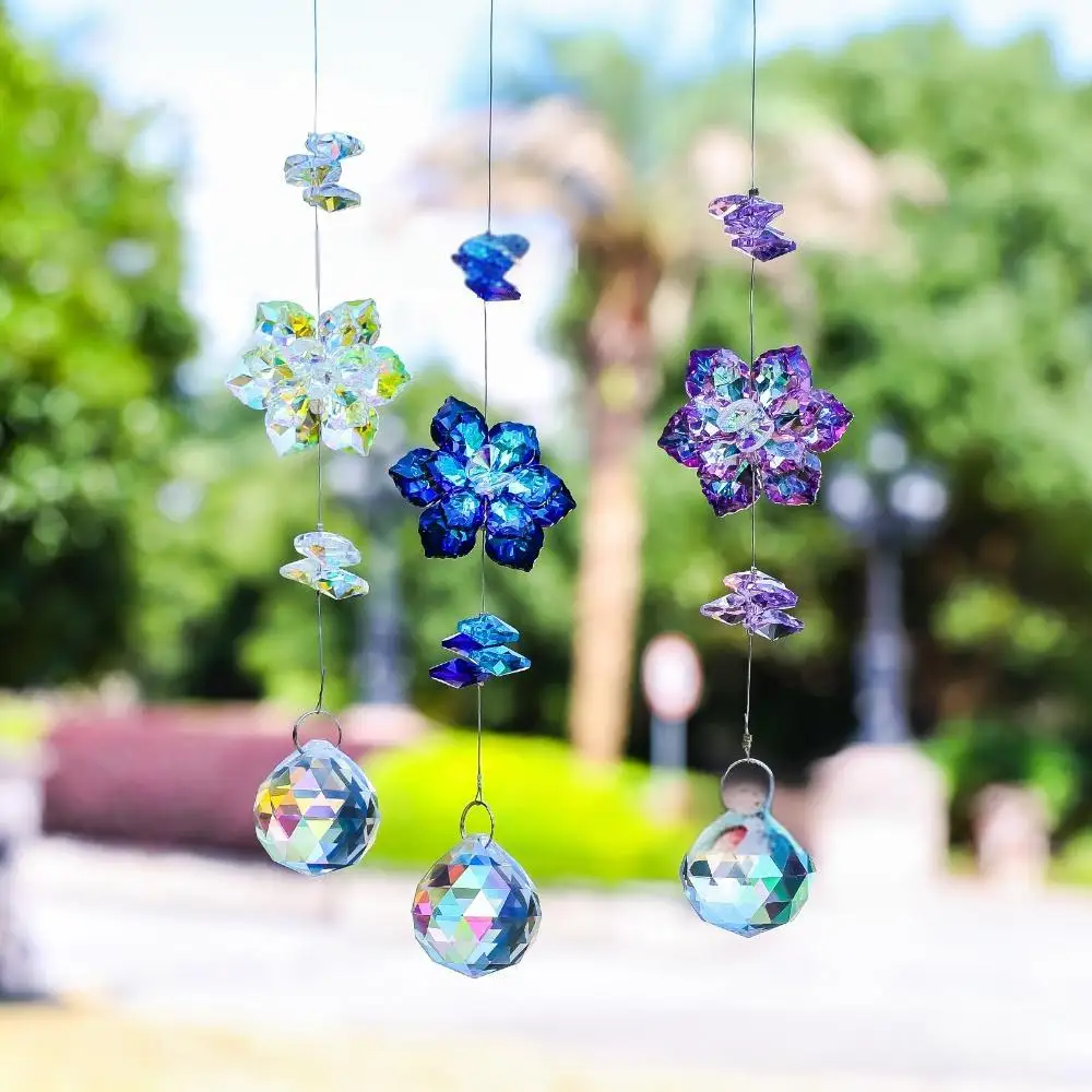 Lotus Leaf Suncatchers with Crystal Prisms Window Sun Catcher Ornament Rainbow Maker for Home Garden Rearview Mirror Charms