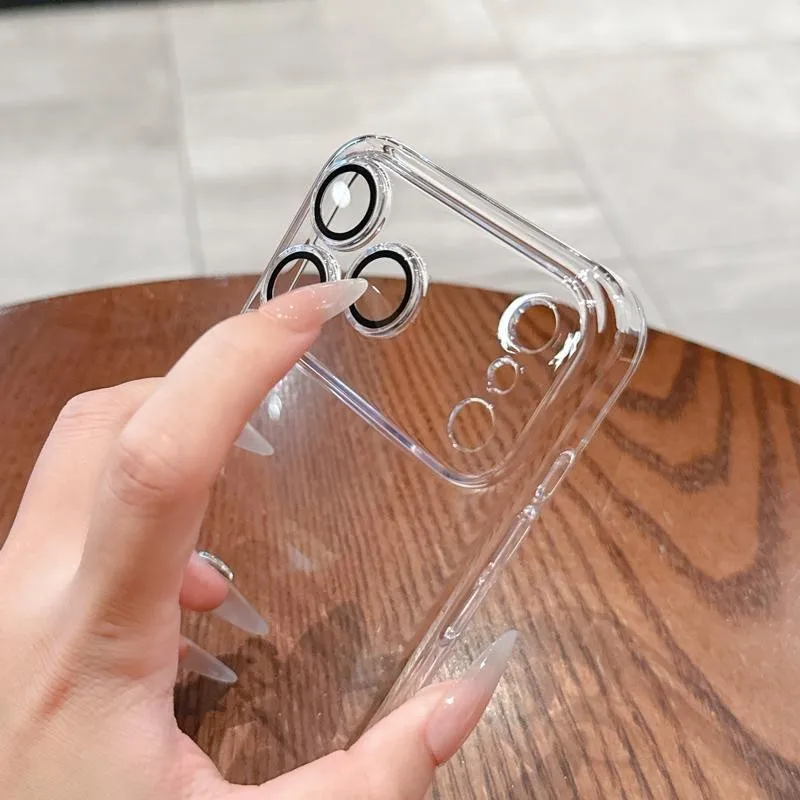 Luxury Clear Hard Plastic Ultra Thin MagSafe-Enabled Case with Camera Protection Cover