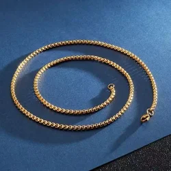 Elegant 18K Gold - Plated Sterling Silver Chain Necklace, 4mm - Perfect for Weddings and Special Occasions, Adjustable Length (18 - 24 Inch) (Gold color)