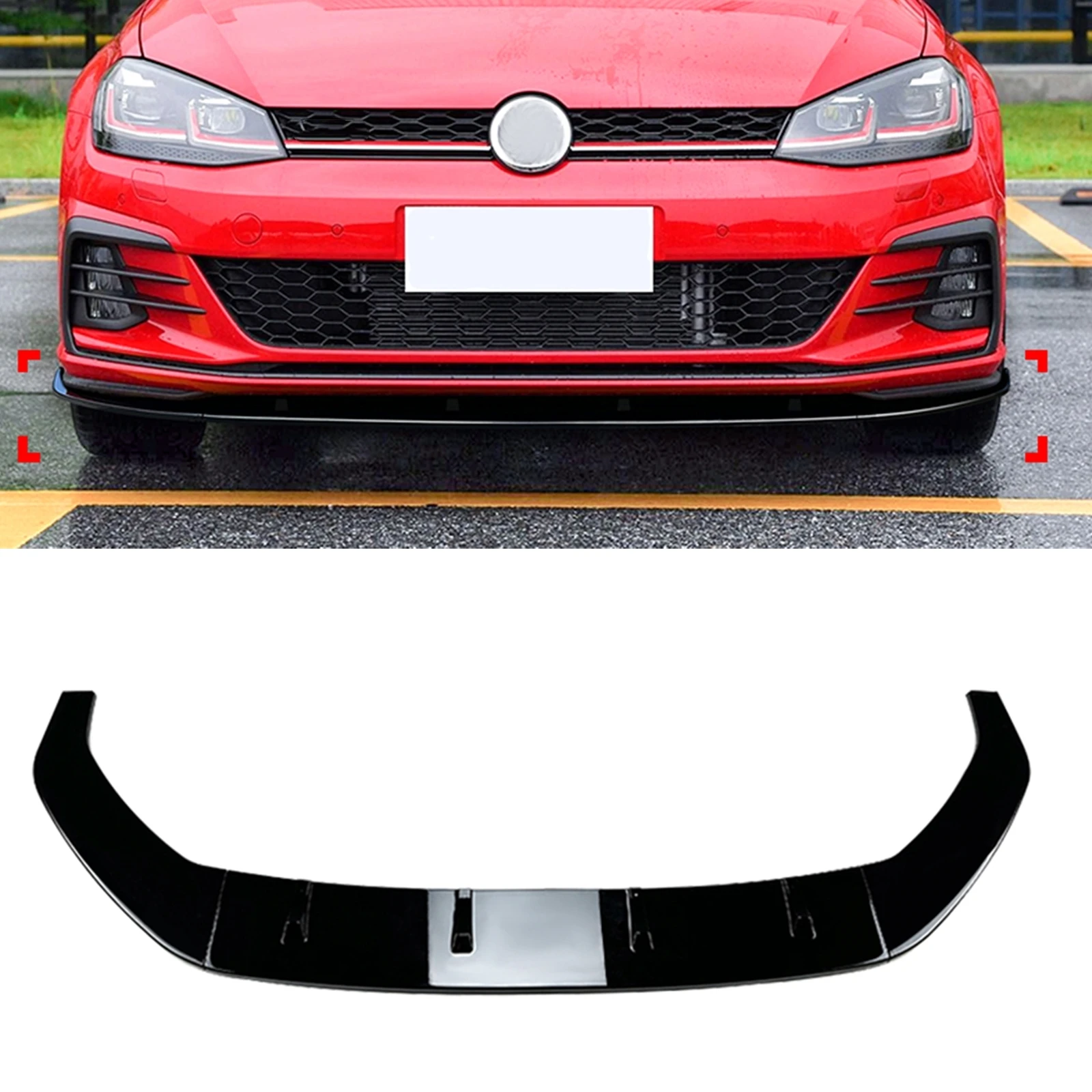 

Передний спойлер для автомобиля, разветвитель для детской лезвия для Volkswagen VW Golf MK7.5 GTI R Rline 2017 2018 2019