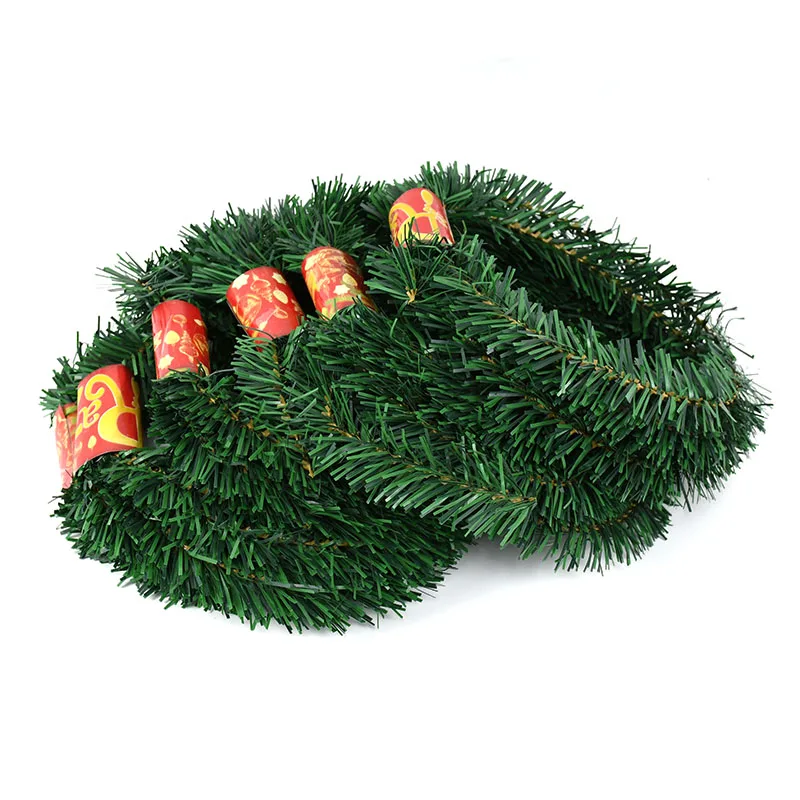 5 m Weihnachten künstliche Kiefernblatt Rattan Streifen Girlande Weihnachten Kiefer Rattan Kranz Dekor Weihnachtsbaum Ornament 2026 Navidad – Detail 2