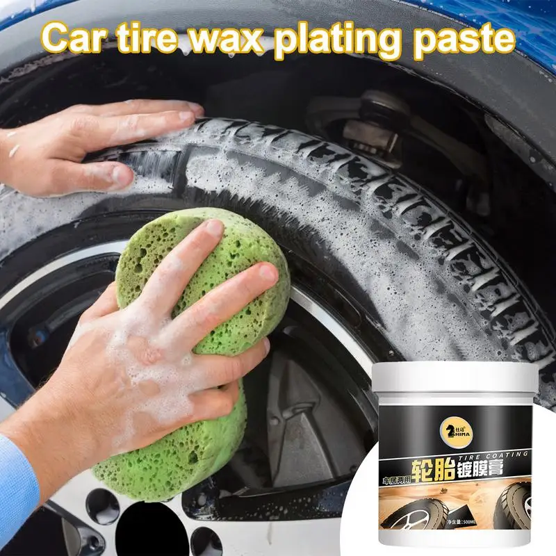 500ml Wheel Tire Cleaner Glazing Wheel Wax Waterproof Rim Shine Solid Coating