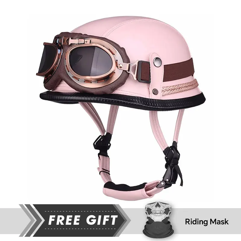 thumbnail image 1 of Casco de seguridad de media cara para montar a caballo, unisex, para hombre y mujer, cómodo, con certificación DOT, 1 of 5
