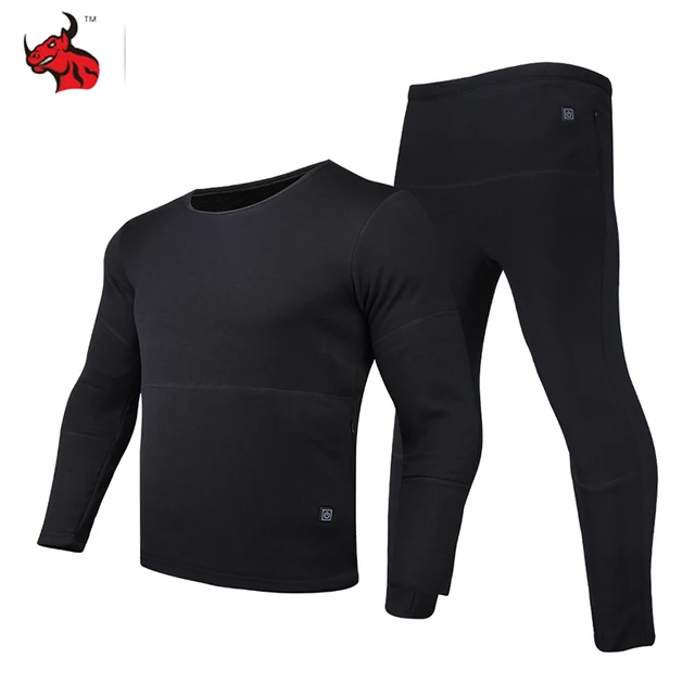 Heated Thermal Underwear Winter Ski USB Electric Thermal Suit Long Johns  Heating ClothesMen Heating Jacket Motorcycle