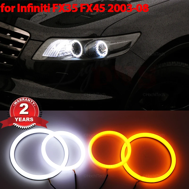 

Cotton LED Angel Eyes Kit Halo Ring Headlight Lamps For INFINITI FX35 FX45 2003-2008 Ultra Bright Refit Day Light turn signal