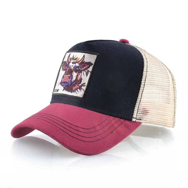 OPSREY Gorra De Béisbol Con Estampado De Estrellas Doradas, Malla Transpirable, Cierre Trasero Ajustable A Presión, Negro