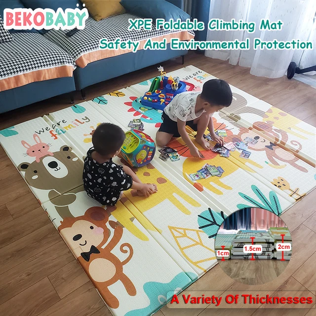 Bekobaby 200*180cm Baby Play Mat Folding XPE Kid Crawling Pad Child Toddler Thermal Rug Game Pad Educational Gift Play Mattress 2