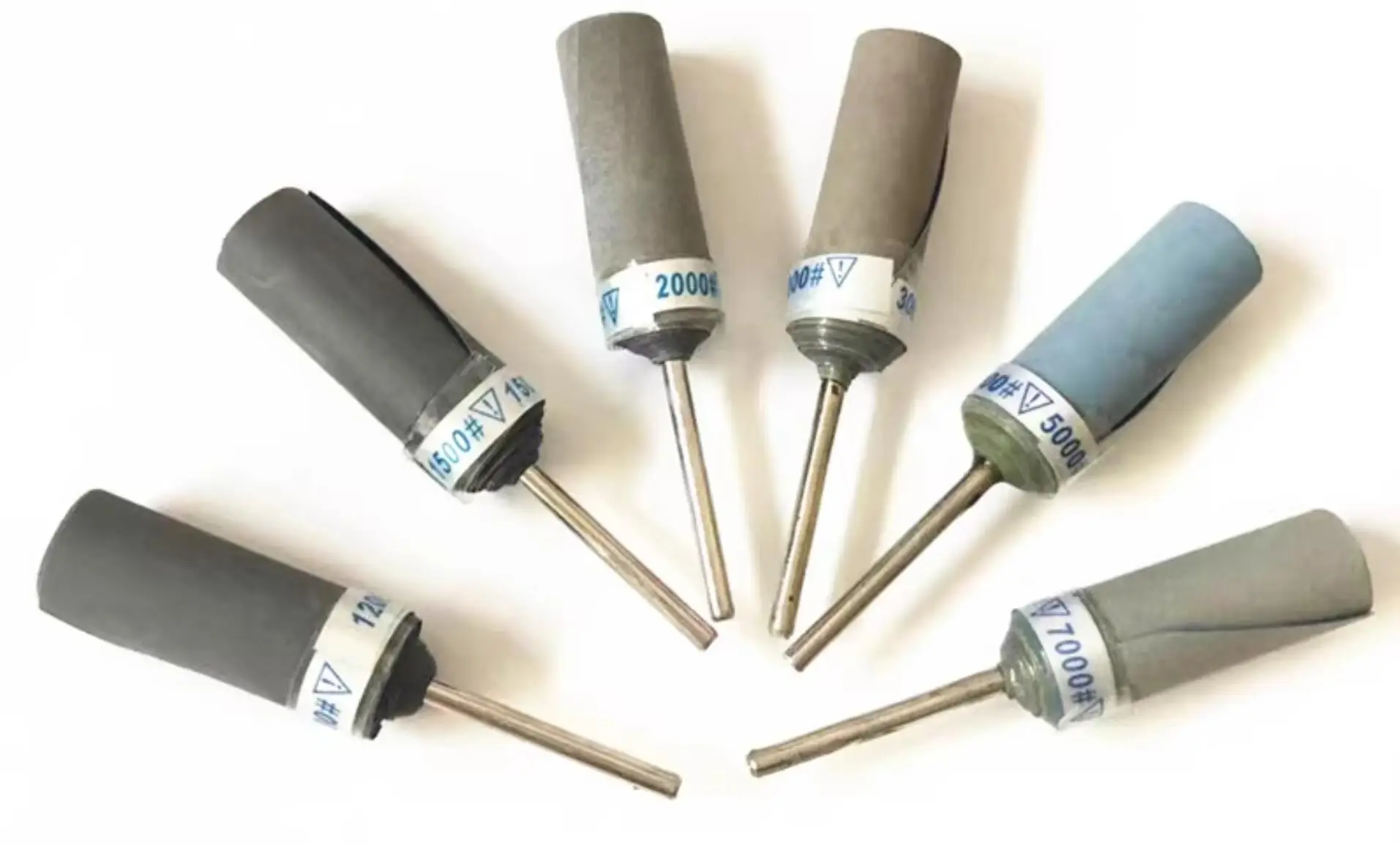 10개 실린더 샌드페이퍼 로드, 2.35mm 맨드렐 전동 연마 헤드, 광택 휠, 180에서 7000 그릿, 보석 공구