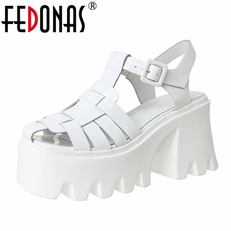 FEDONAS Super High Heels Gladiator Women Sandals Fashion Casual