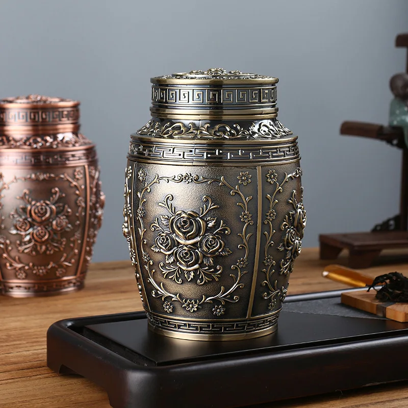 Pet Memorial Keepsake Urns Container for Human Ashes Metal Cremation Urns Small Animal Urn Coffin Box