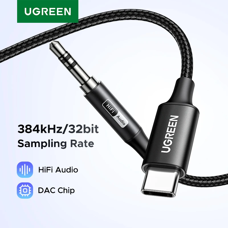 Cavo Audio USB C A 3,5 Mm (2 Pezzi) – Lunghezza 1 Metro, Con Chip DAC, Placcato Oro, Per Auto, Cuffie, Altoparlanti - 2