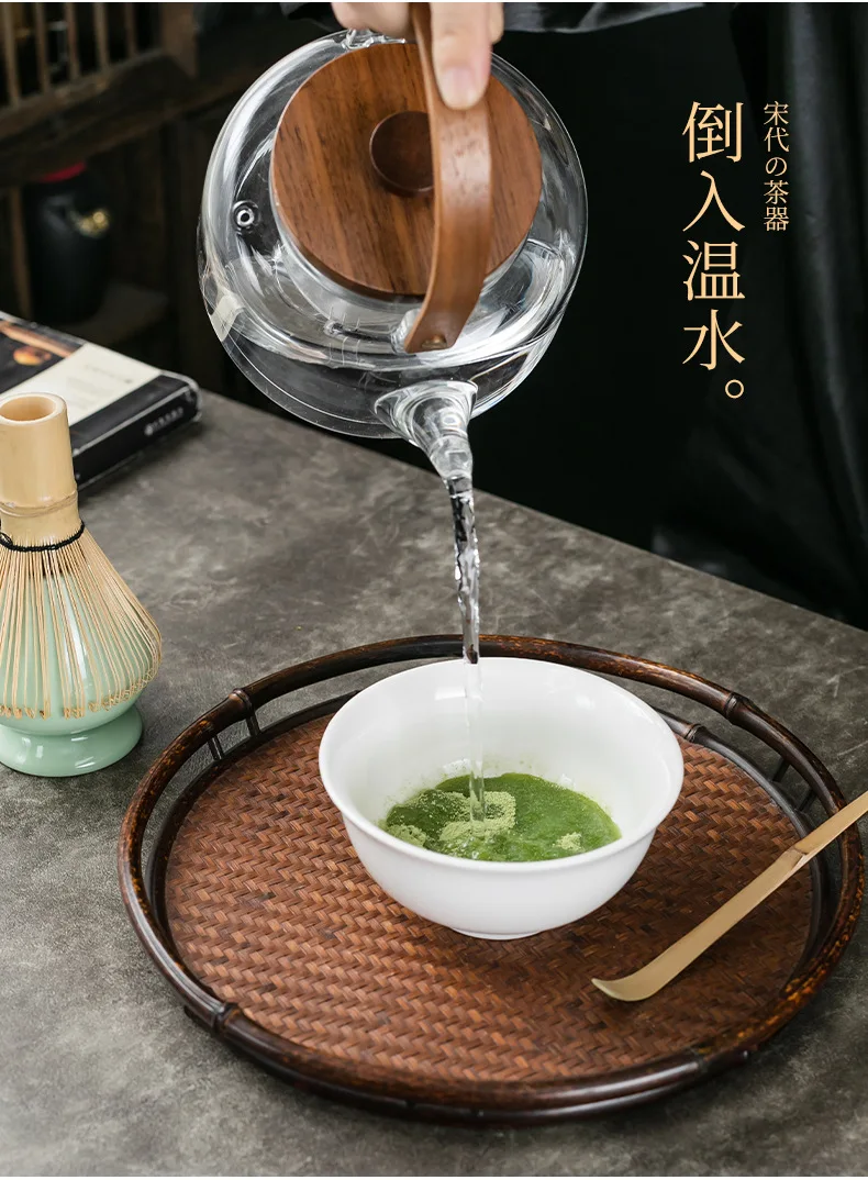 3 in 1 Matcha Set Bamboo Whisk Teaspoon Ceramic Bowl Tranditional Tea Sets  Home Tea-making Tools Accessories Birthday Gifts - AliExpress