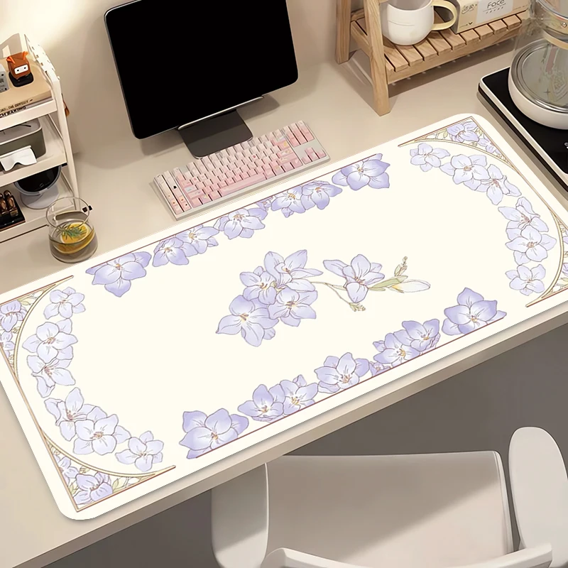 Alfombrilla de Ratón Extragrande para Juegos, Alfombrilla de Teclado para PC, Diseño Vintage de Flores, Alfombrilla de Escritorio para Oficina, Alfombrilla para Portátil, Accesorios de Interior