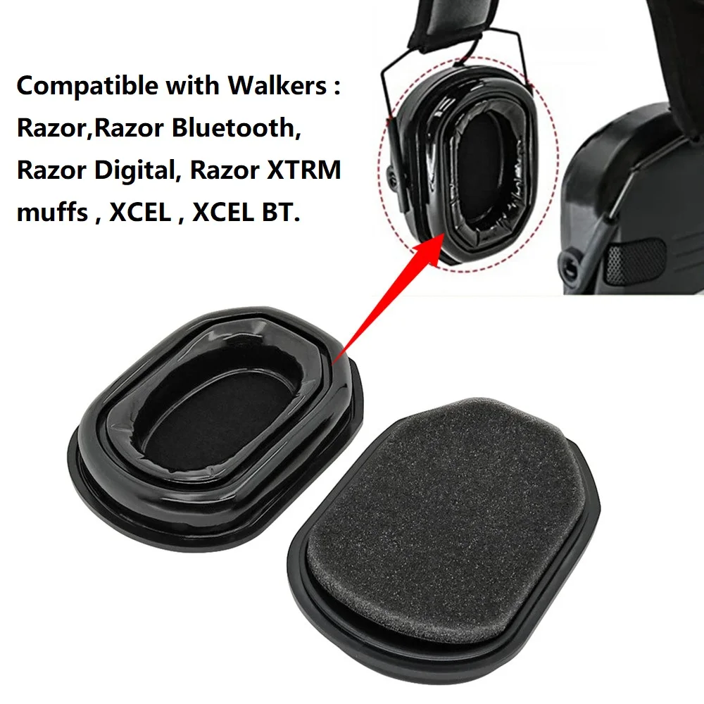 

Tactical Headset Adapter Gel Ear Pads for Walker's Razor Electronic Earmuffs Airsoft Shooting Headset