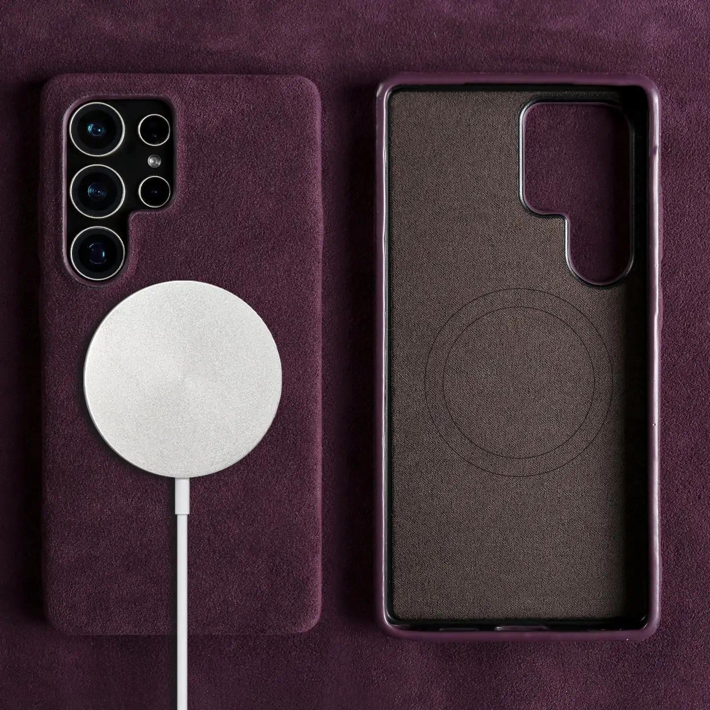 Premium Full Coverage Magnetic Alcantara Phone Case with MagSafe Compatibility