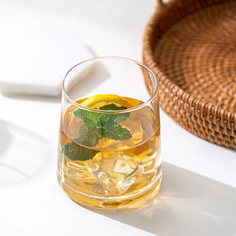 250ml Whiskey Glass Cup Juice Milk Cocktail Foreign Wine Drinking Glasses Drinkware Household Party Transparent Wedding Gifts