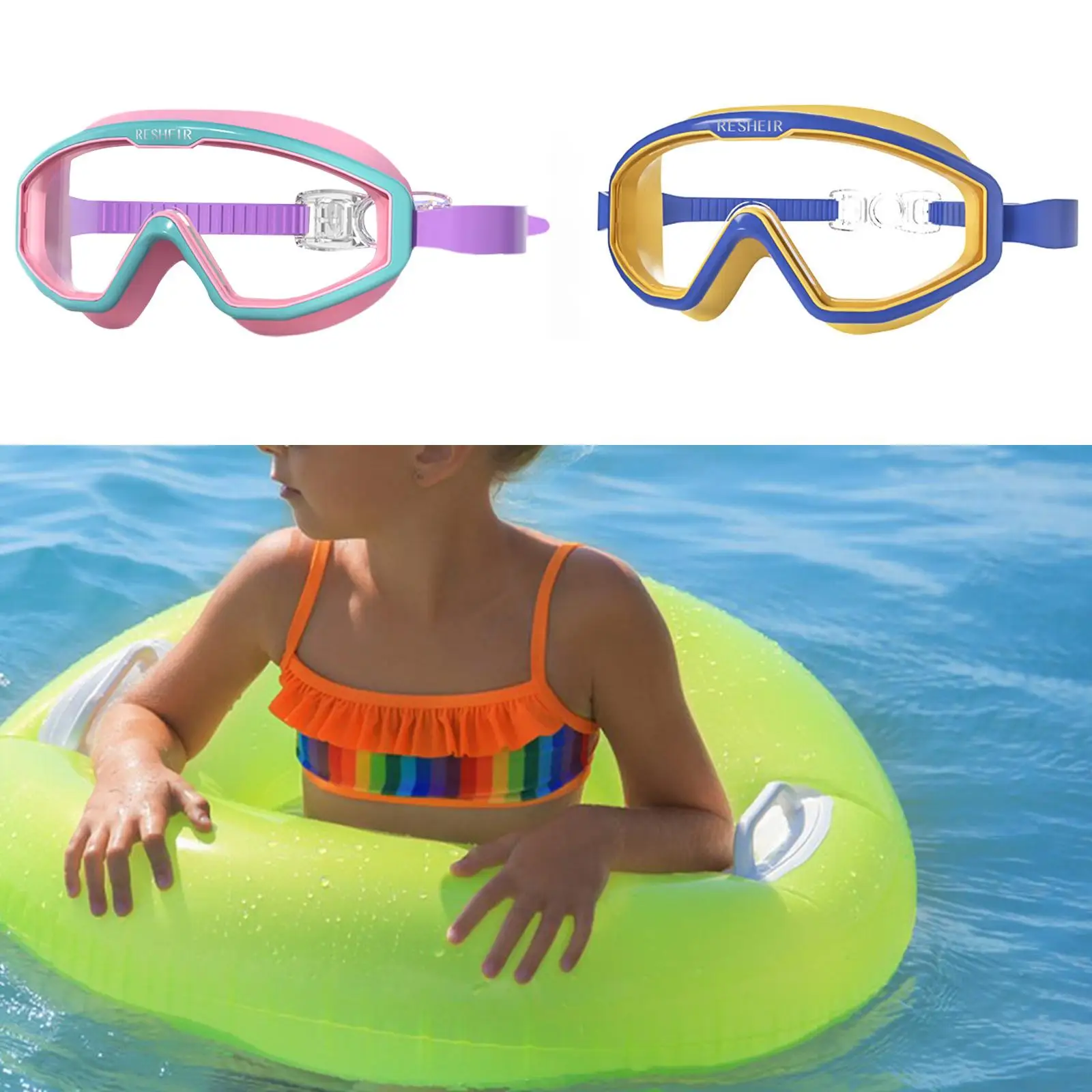 Kids Swim Goggles Professional Clear View Eyewear Swimming Goggles Swim Glasses for Snorkeling Swimming Pool Water Sports Diving