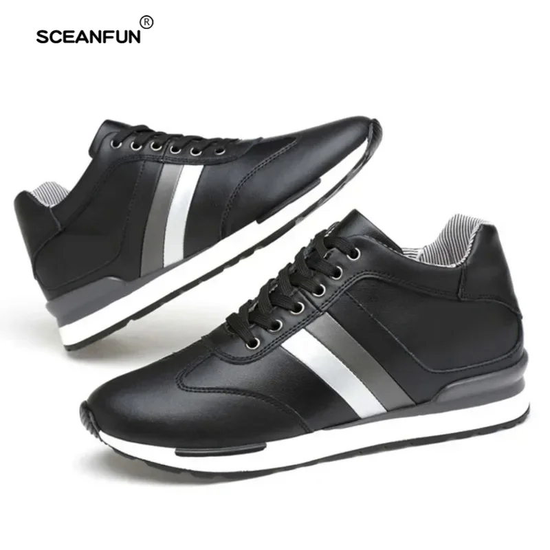 Summer mesh men sneakers breathable elevator shoes invisible height increasing work shoes Man 6cm 8cm sport casual height shoes 6