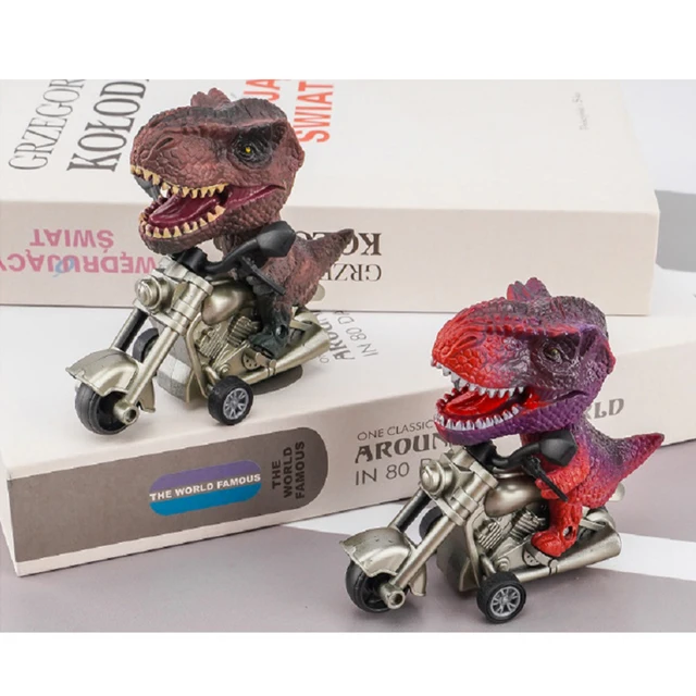 Inertia Dinosaur Riding Motorcycle Toy Animal Model Pull Back Car Toy Action Figure Powered Motor Toys For Children's Day Gifts - Image 5