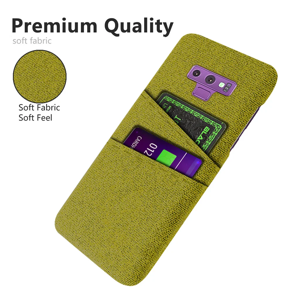 Per Samsung Note9 Hard Funda Per Samsung Note 8 9 Custodia Capa Per Samsung Galaxy Note 9 Cover Luxury Fabric Dual Card Phone Coque