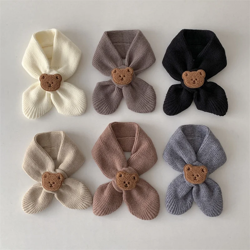 Autumn Winter Kids Scarf Soft Wool Children Knitted Newborn Bib Infant Toddler Neck Warm Fashion Baby Girl Boy