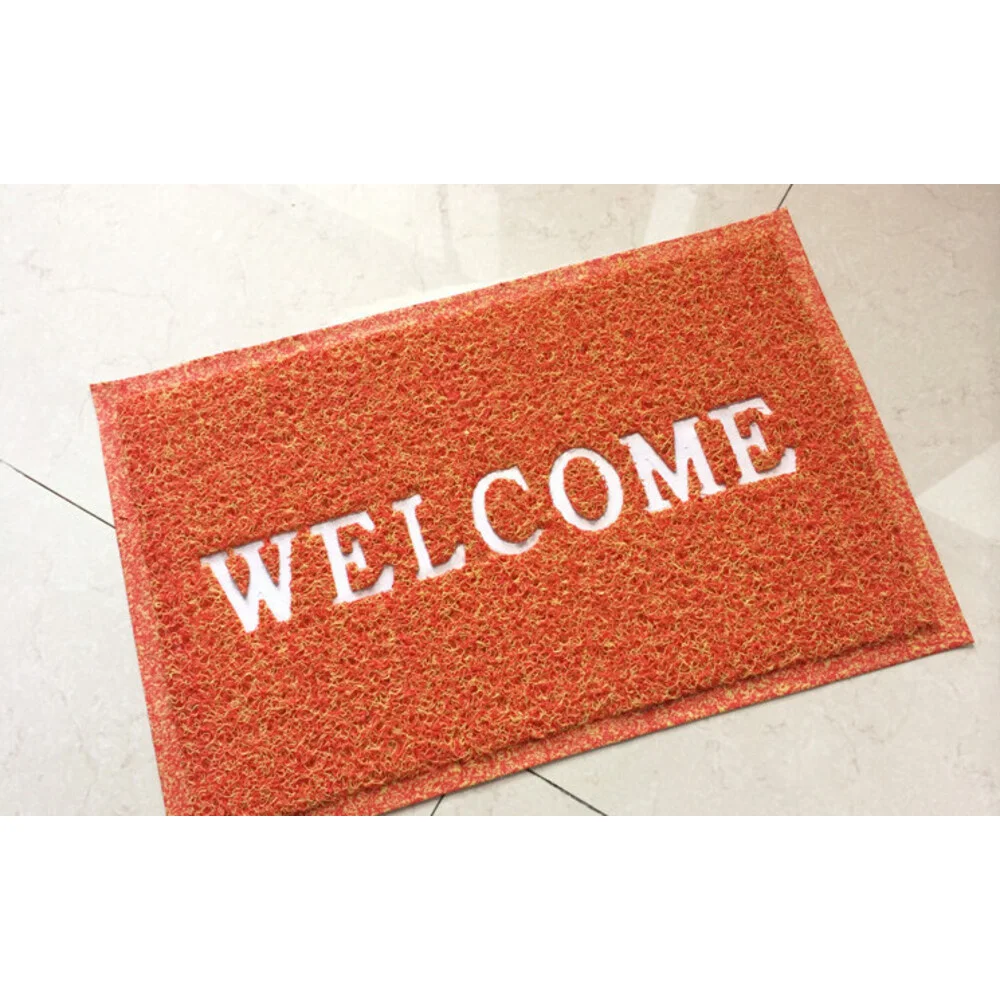 Willkommen im Welcome Hotel Carpet Mesh Bottom Bunte Bodenmatte mit Aotu PVC-Seidenringteppich_voghion.com