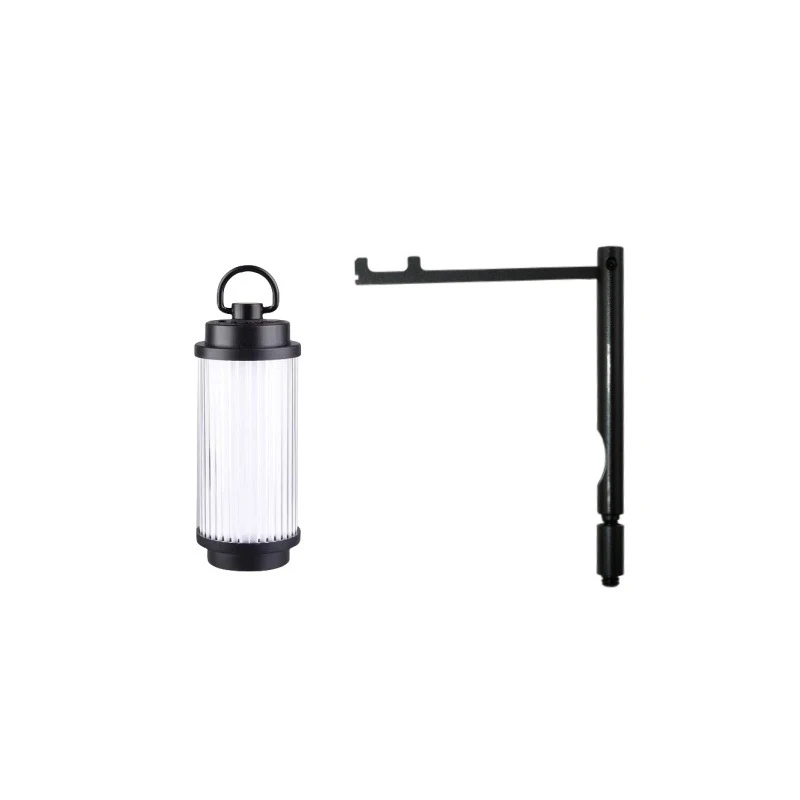 Camping Lantern Pole 1/4 Thread Light Hanger Accessories Metal Stick Holder for Hiking Outdoor Travel Picnic Folding Round Table