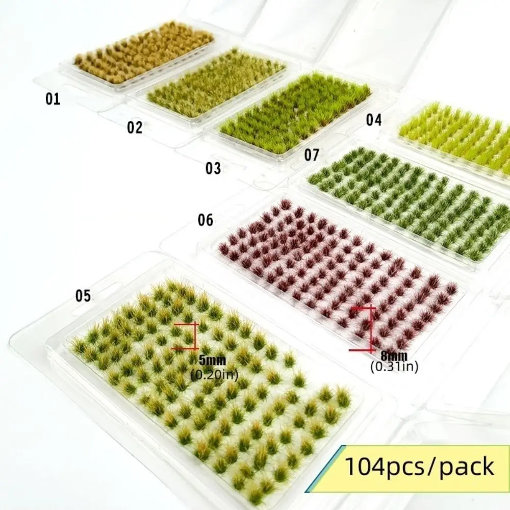 Static Scenery Grass Tuft Model Miniature Shrubs Simulation Miniature Grass Cluster 5mm/8mm Bushes Model Static Grass Tuft