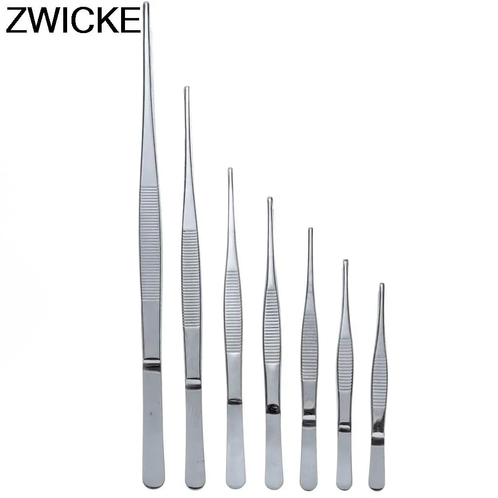 24 Medical Grade Stainless Steel Tweezers (Extra-Long)