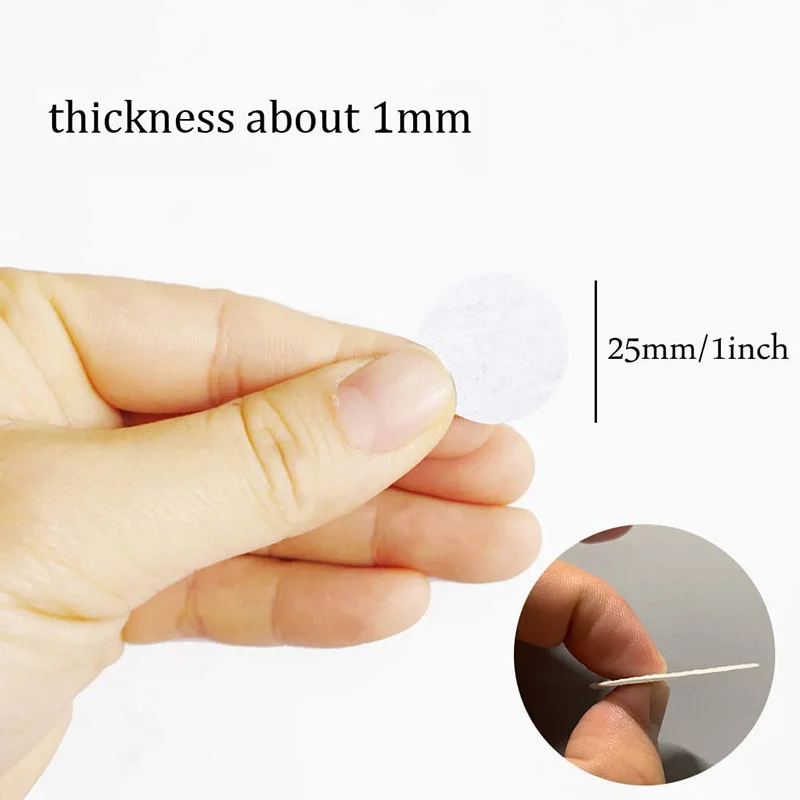 Description Picture 6 of itemChzimade 500/1000Pcs White 20/25/30/40mm Round Felt Circle Pads Die Cut Appliques DIY Cardmaking Sewing Craft