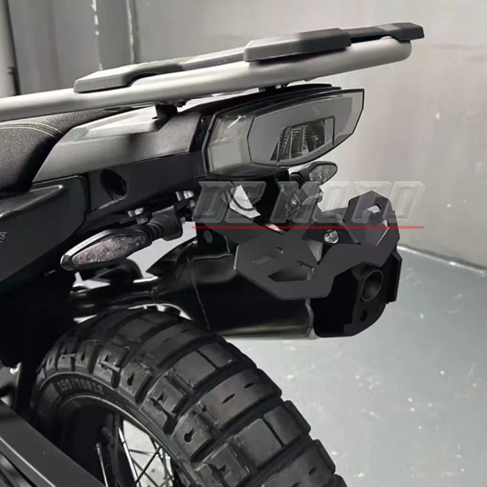 CFMOTO 1000MTX용 짧은 테일 스테인레스 스틸 리어 윙 접이식 번호판 프레임 방향 지시등 번호판 프레임