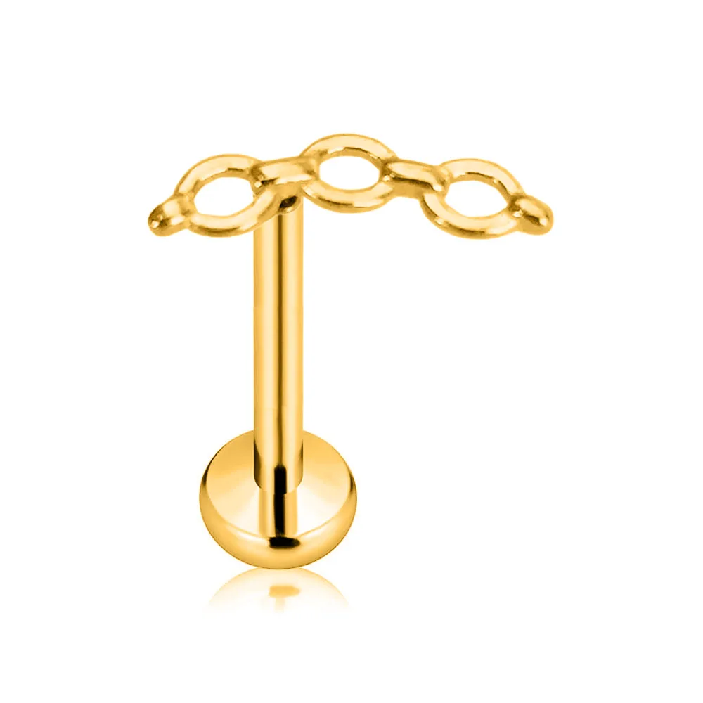ASTM F136 G23 Titan Blütenblätter Blatt Herz Schmetterling Threadless Piercing Pin Push-in Labret Daith Conch Ohrring 16G 18G 20G – Detail 2