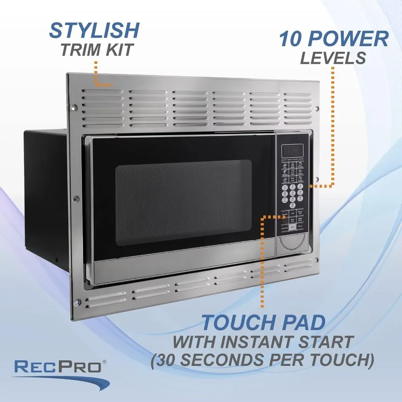 RecPro RV Convection Microwave Stainless Steel 1.1 cu. ft | 120V | Appliances | Direct Replacement for Greystone 4