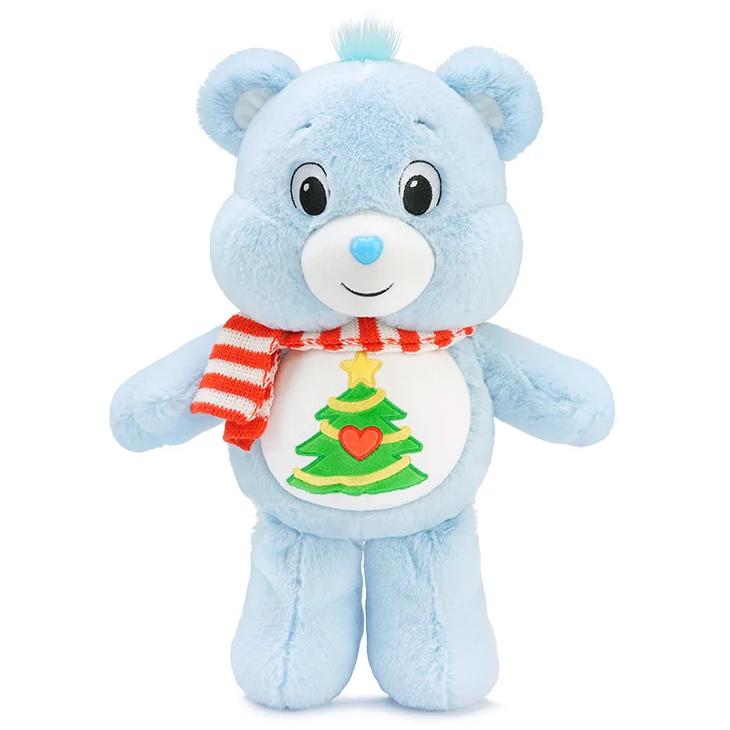 

33/45cm Christmas Rainbow Bear Stuffed Toys Embroidery Decorate Care Bear Plush Doll Baby Cute Pillow Children Birthday Gifts